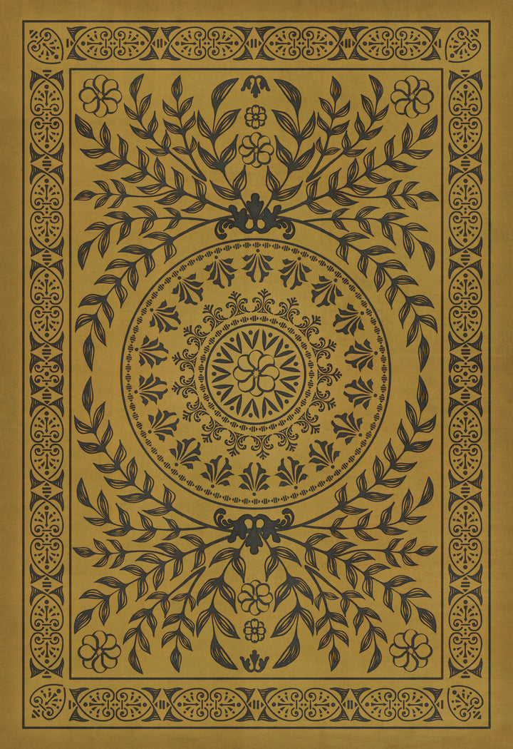Vintage Vinyl Floorcloth Rug (Pattern 40 Alhambra)