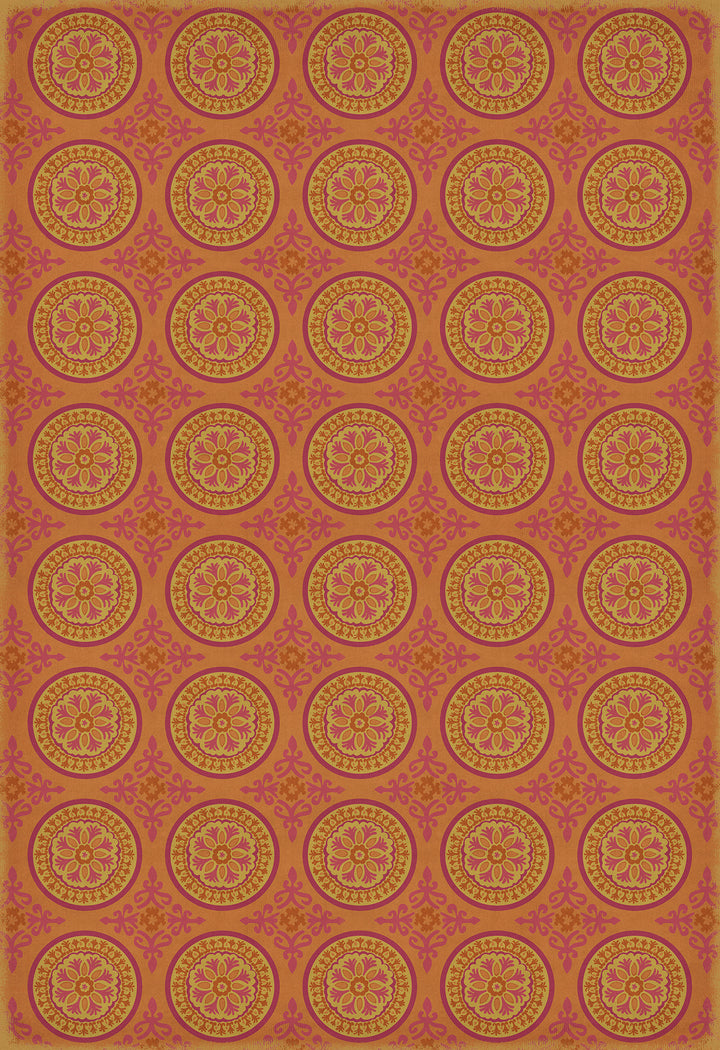 Vintage Vinyl Floorcloth Rug (Pattern 43 Enlightenment)