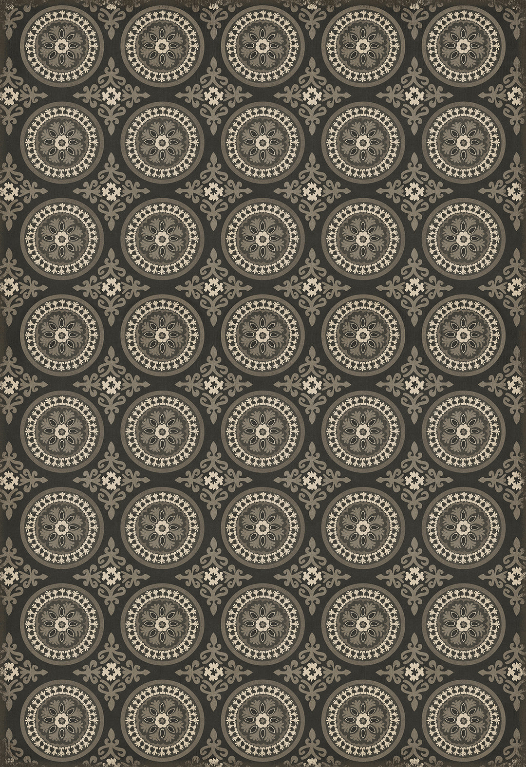 Vintage Vinyl Rug (Pattern 43 Karma)