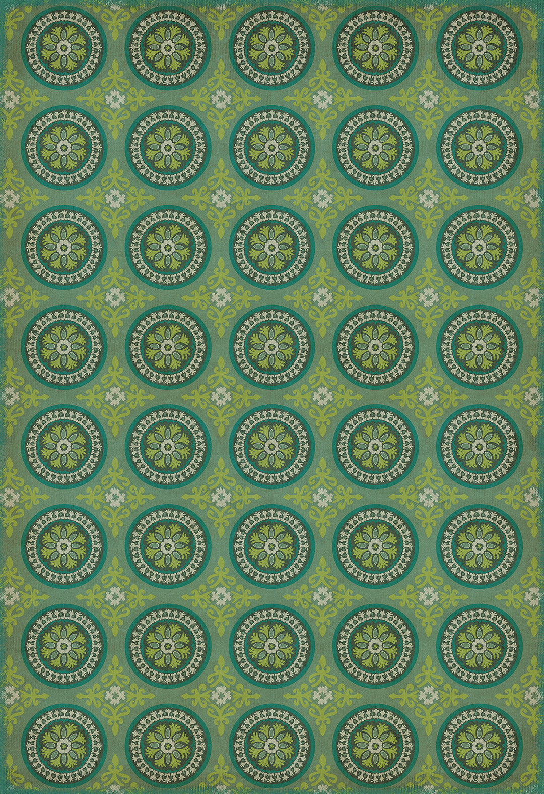Vintage Vinyl Floorcloth Rug (Pattern 43 Nirvana)