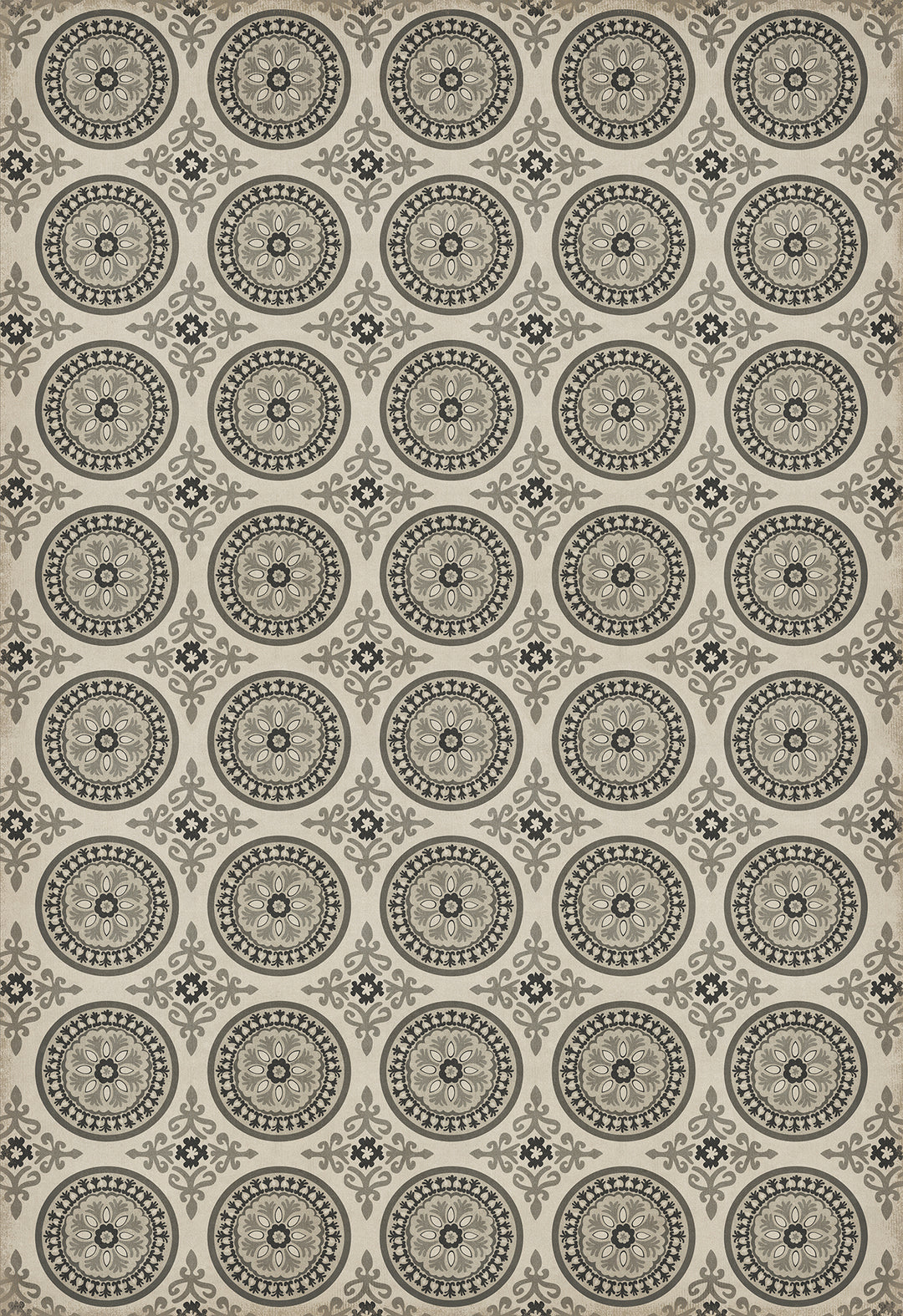 Vintage Vinyl Floorcloth Rug (Pattern 43 Peace)