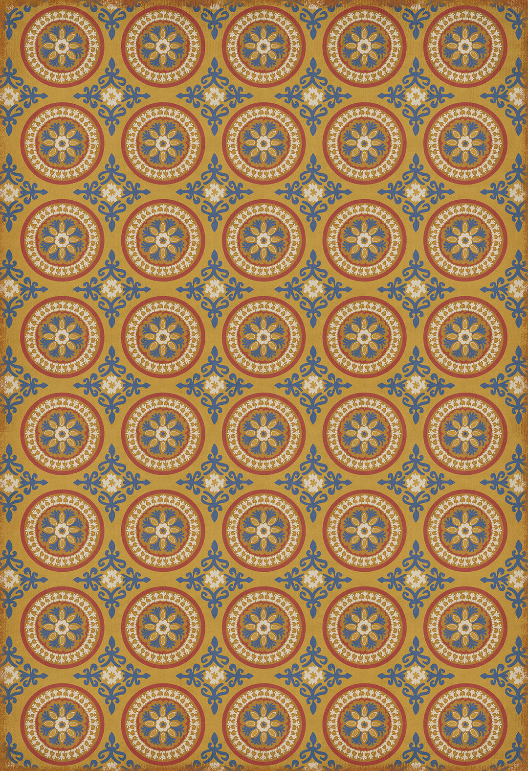 Vintage Vinyl Floorcloth Rug (Pattern 43 Sublime)