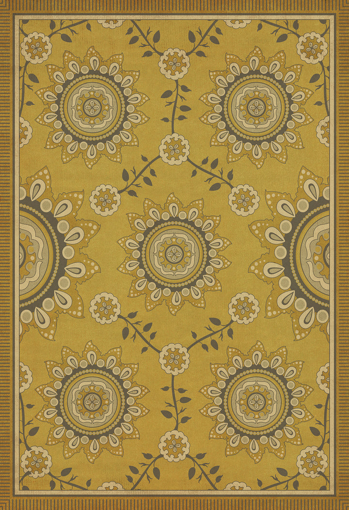Vintage Vinyl Floorcloth Rug (Pattern 44 Holein)