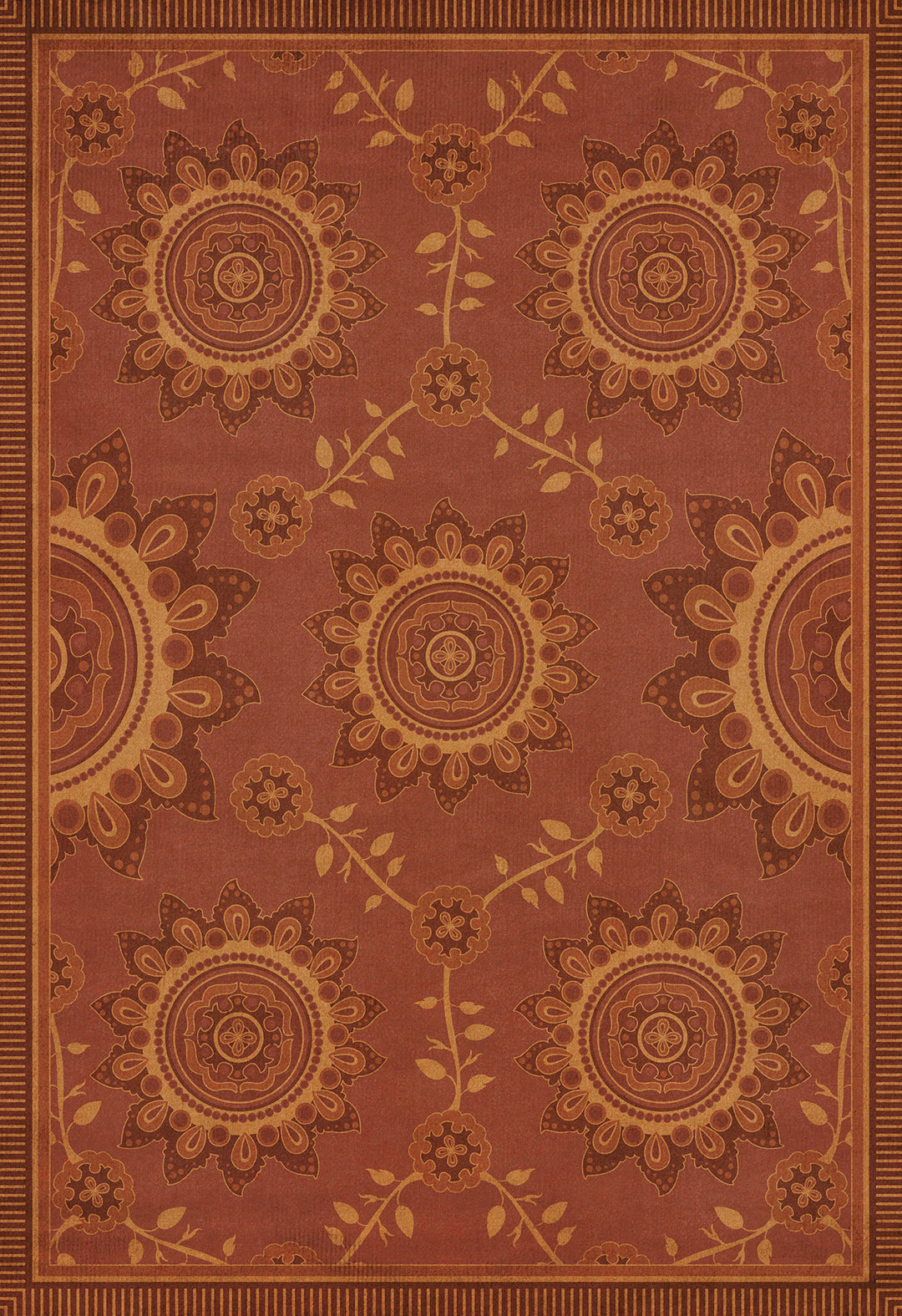 Vintage Vinyl Floorcloth Rug (Pattern 44 Parisian)