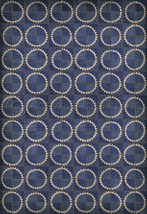 Vintage Vinyl Floorcloth Mats (Pattern 46 Empty Spaces Between The Stars)