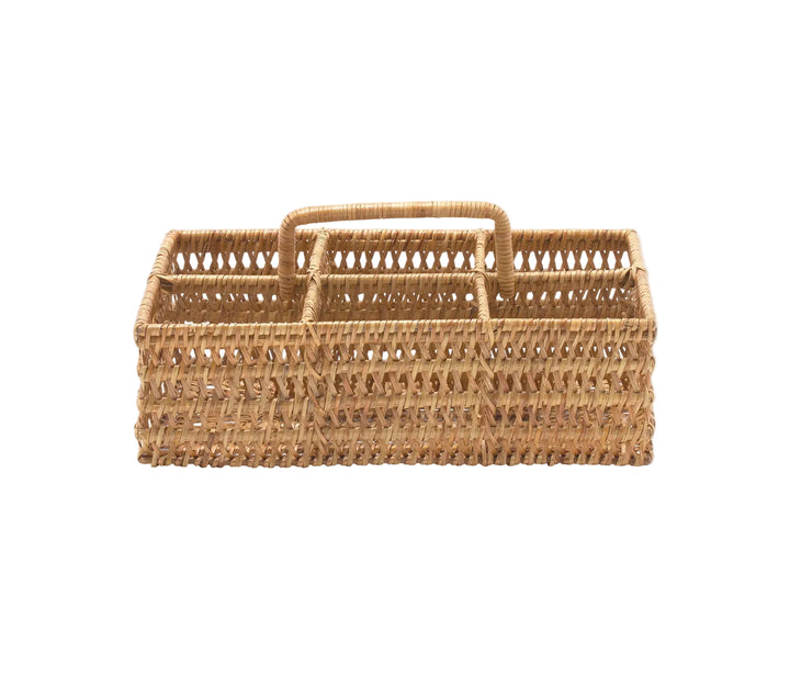 Carly Natural Rattan Glassware Caddy