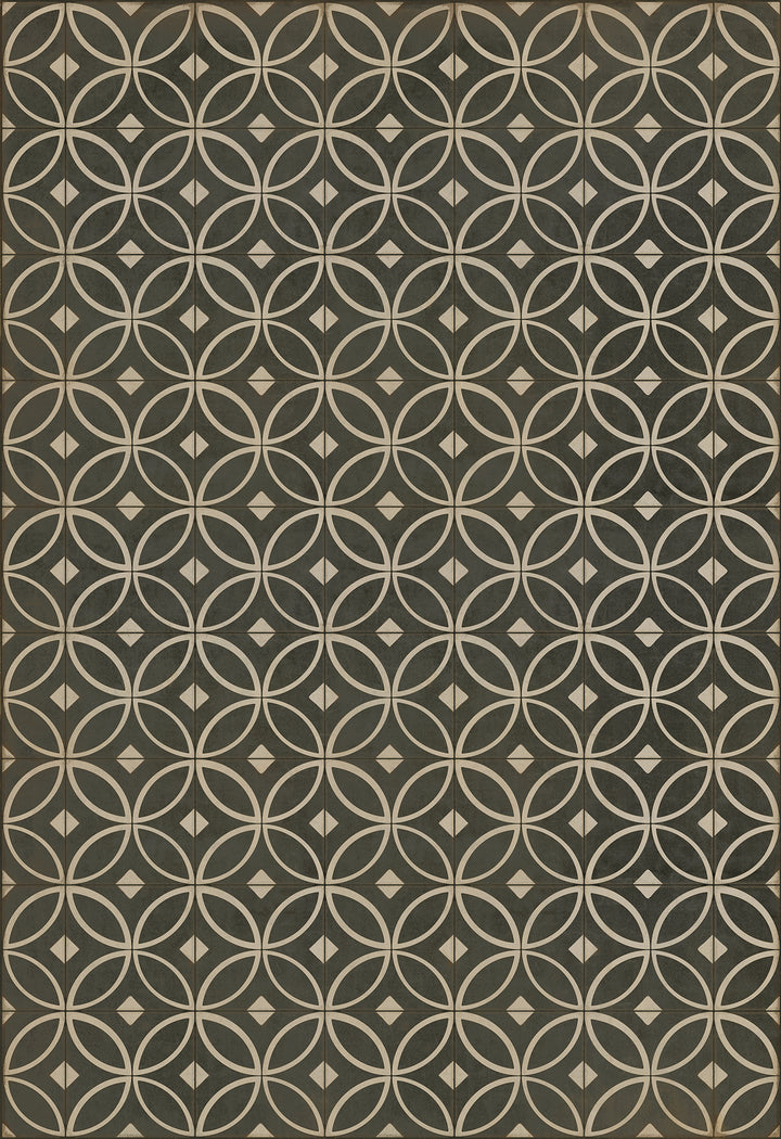 Vintage Vinyl Floorcloth Rug (Pattern 70 Marry the Night)