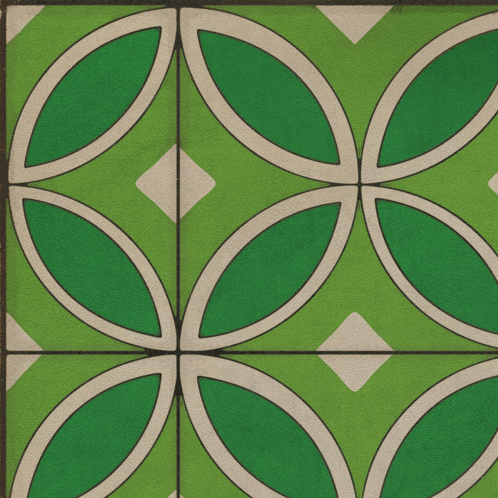 Vintage Vinyl Floorcloth Rug (Pattern 70 Radiant Hues and Morning Dew)