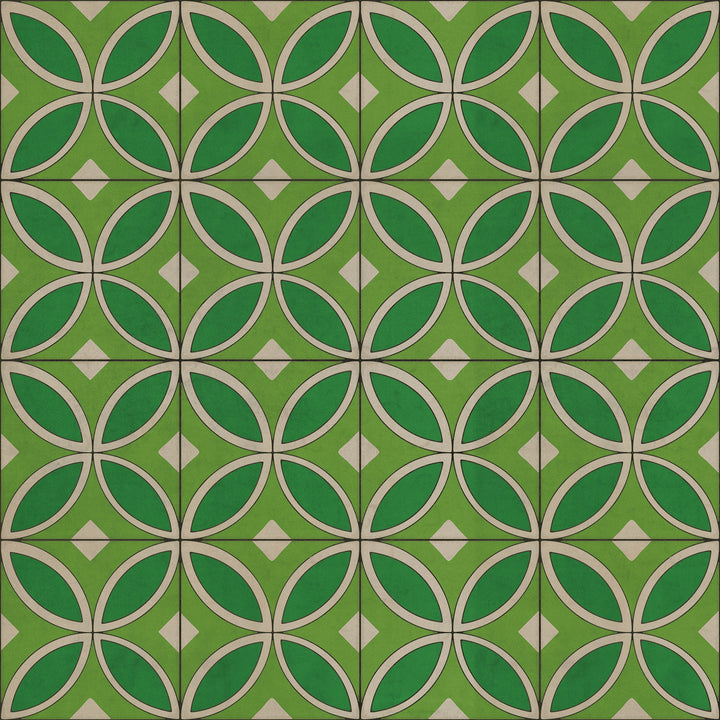 Vintage Vinyl Floorcloth Rug (Pattern 70 Radiant Hues and Morning Dew)