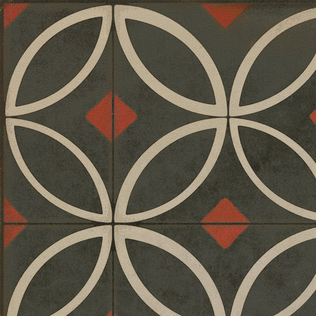 Vintage Vinyl Floorcloth Rug (Pattern 70 When the Night Comes)