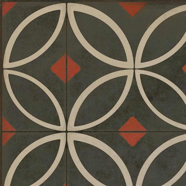 Vintage Vinyl Floorcloth Rug (Pattern 70 When the Night Comes)