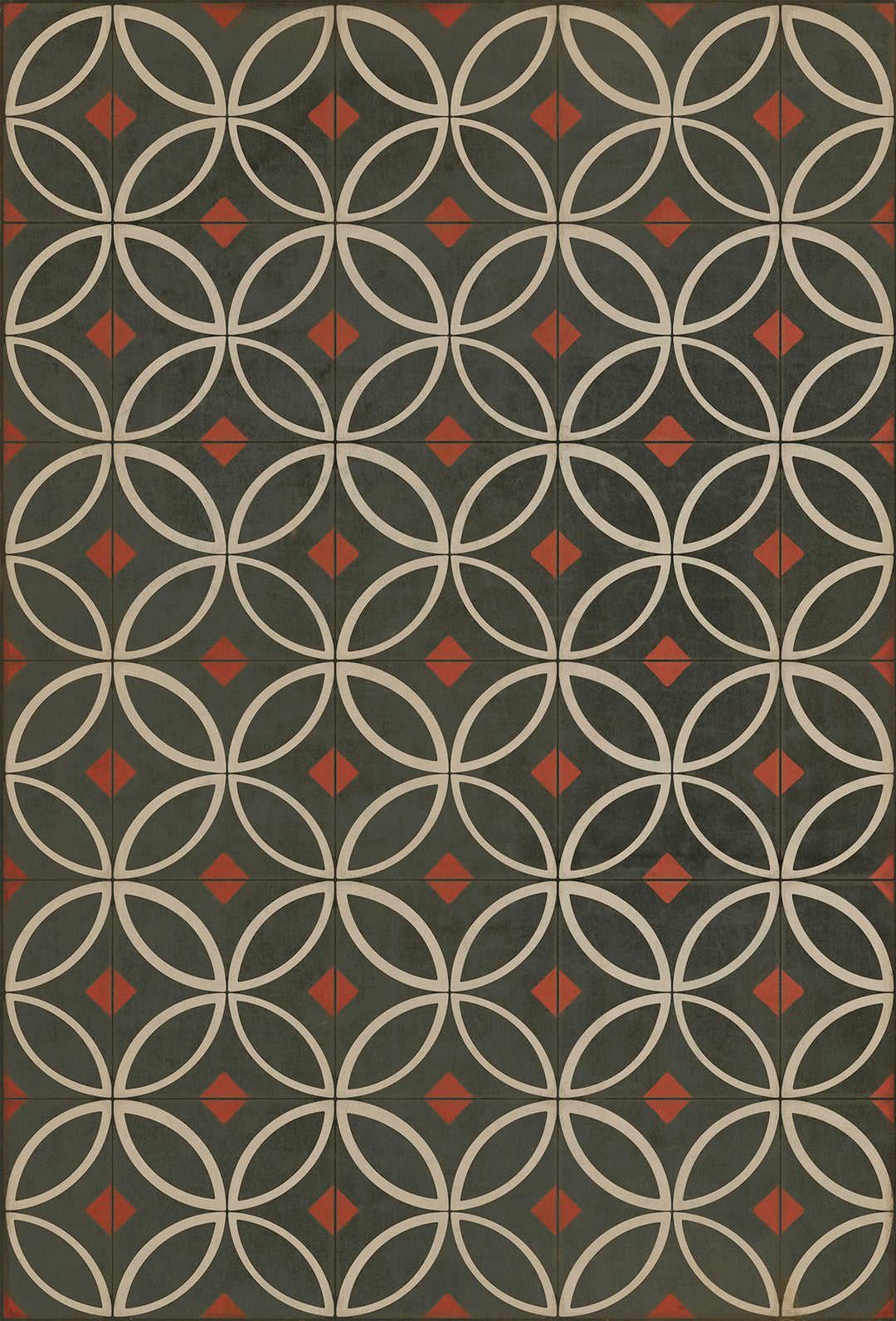 Vintage Vinyl Floorcloth Rug (Pattern 70 When the Night Comes)
