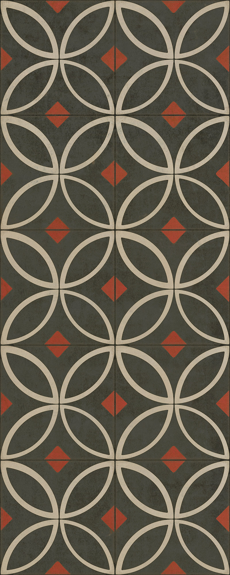 Vintage Vinyl Floorcloth Rug (Pattern 70 When the Night Comes)