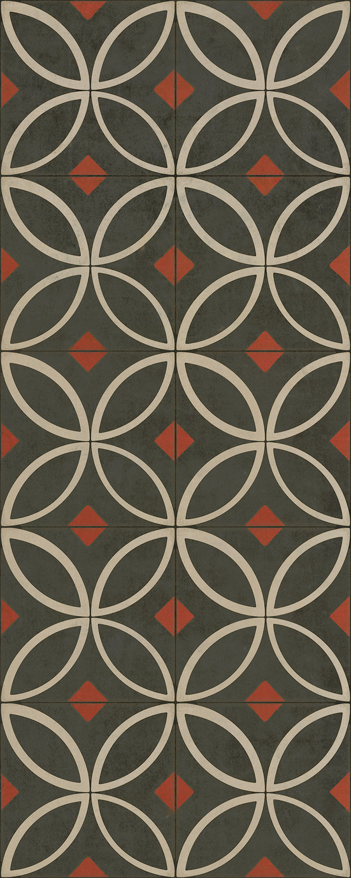 Vintage Vinyl Floorcloth Rug (Pattern 70 When the Night Comes)
