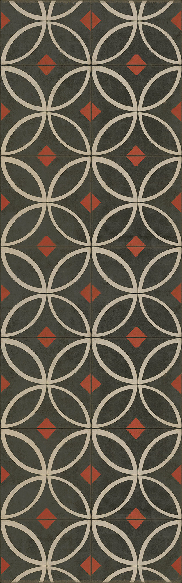 Vintage Vinyl Floorcloth Rug (Pattern 70 When the Night Comes)