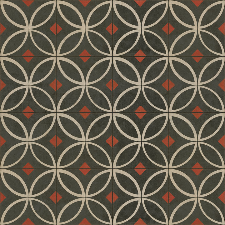 Vintage Vinyl Floorcloth Rug (Pattern 70 When the Night Comes)