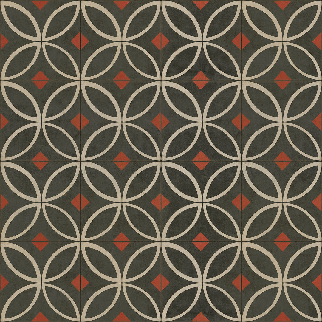 Vintage Vinyl Floorcloth Rug (Pattern 70 When the Night Comes)