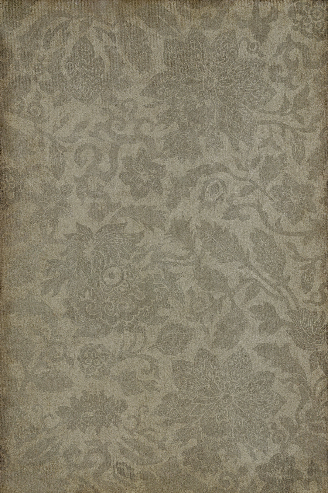 Vintage Vinyl Floorcloth Rug (Pattern 71 East China Sea)