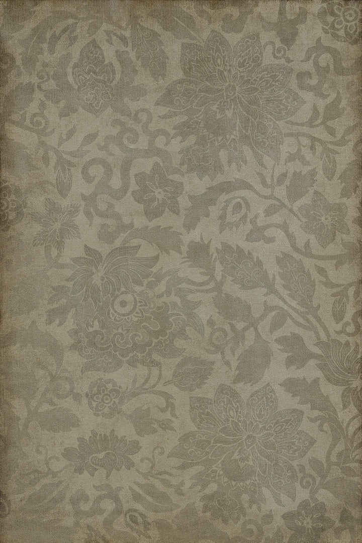 Vintage Vinyl Floorcloth Rug (Pattern 71 East China Sea)