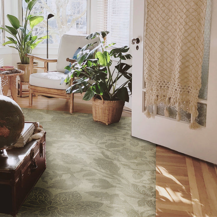 Vintage Vinyl Floorcloth Rug (Pattern 71 East China Sea)