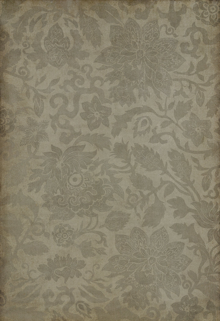 Vintage Vinyl Floorcloth Rug (Pattern 71 East China Sea)