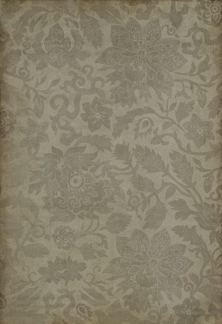 Vintage Vinyl Floorcloth Rug (Pattern 71 East China Sea)