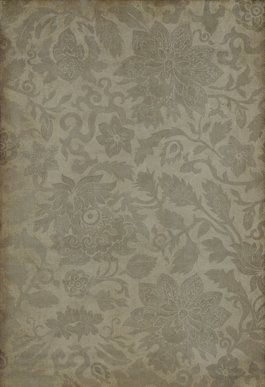 Vintage Vinyl Floorcloth Rug (Pattern 71 East China Sea)