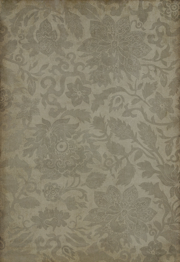 Vintage Vinyl Floorcloth Rug (Pattern 71 East China Sea)