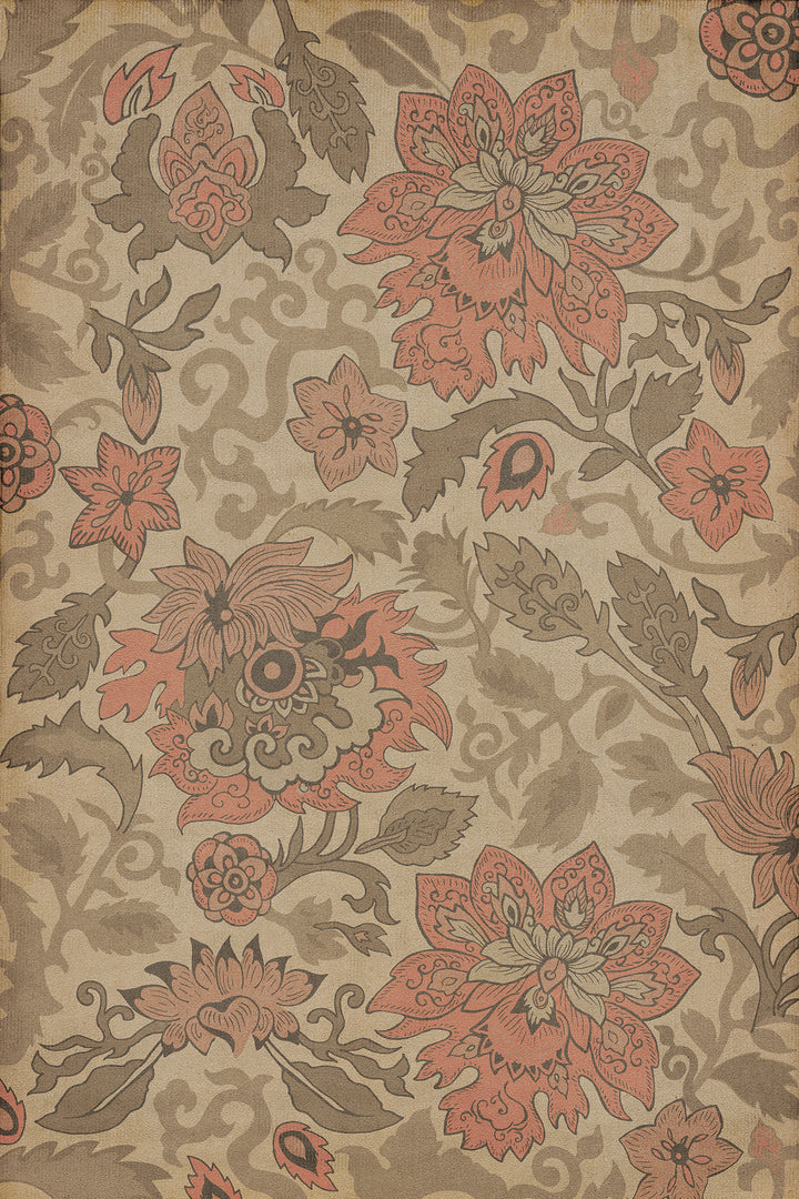 Vintage Vinyl Floorcloth Rug (Pattern 71 Kyoto)