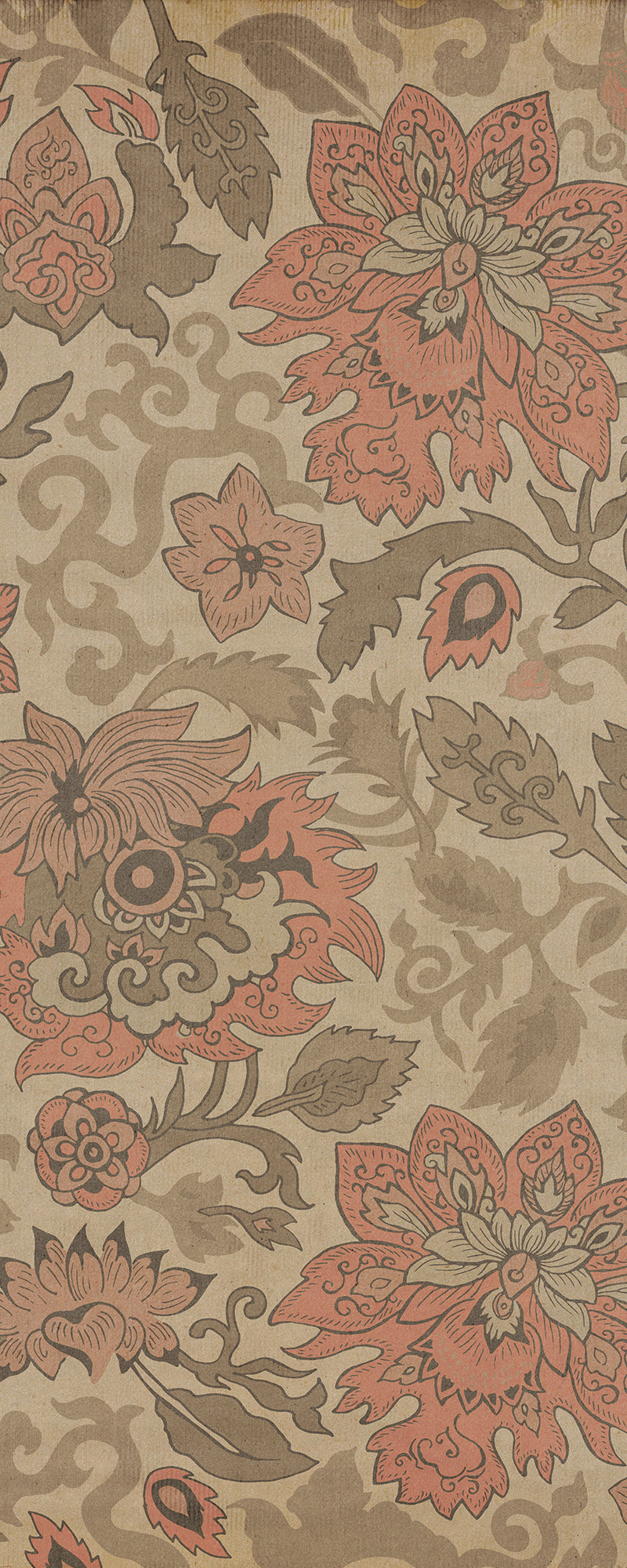 Vintage Vinyl Floorcloth Rug (Pattern 71 Kyoto)