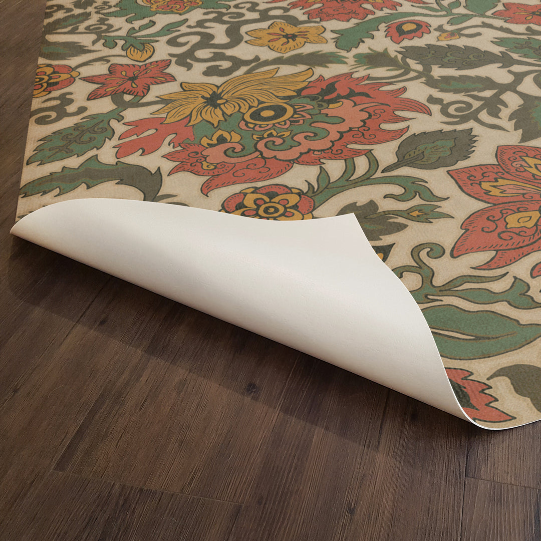 Vintage Vinyl Floorcloth Rug (Pattern 71 Pacific Ring of Fire)