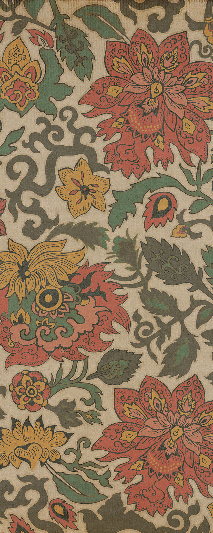 Vintage Vinyl Floorcloth Rug (Pattern 71 Pacific Ring of Fire)