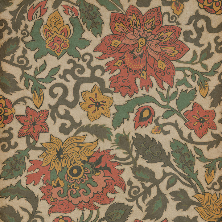 Vintage Vinyl Floorcloth Rug (Pattern 71 Pacific Ring of Fire)