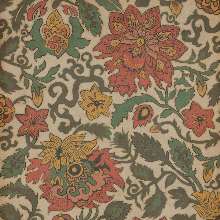 Vintage Vinyl Floorcloth Rug (Pattern 71 Pacific Ring of Fire)