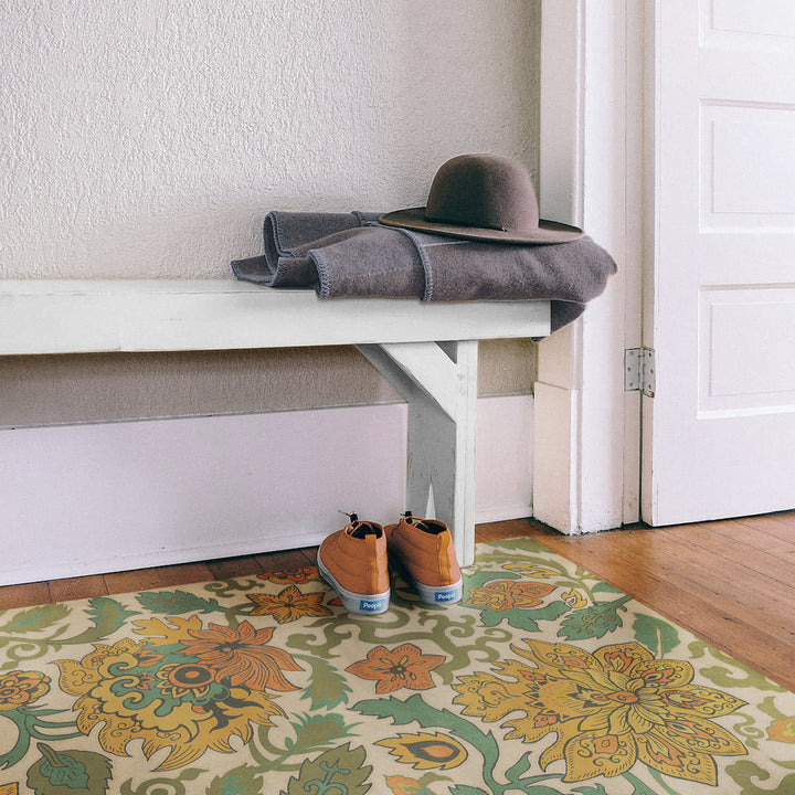Vintage Vinyl Floorcloth Rug (Pattern 71 Tokyo)