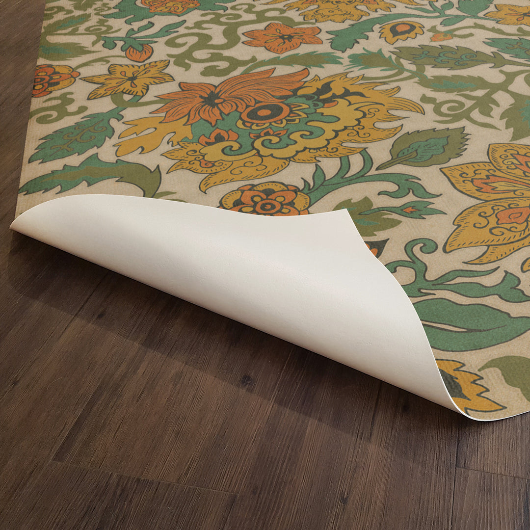 Vintage Vinyl Floorcloth Rug (Pattern 71 Tokyo)