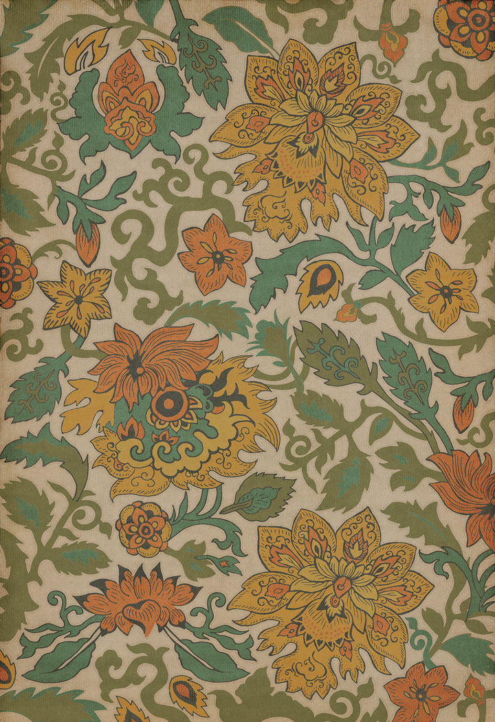 Vintage Vinyl Floorcloth Rug (Pattern 71 Tokyo)