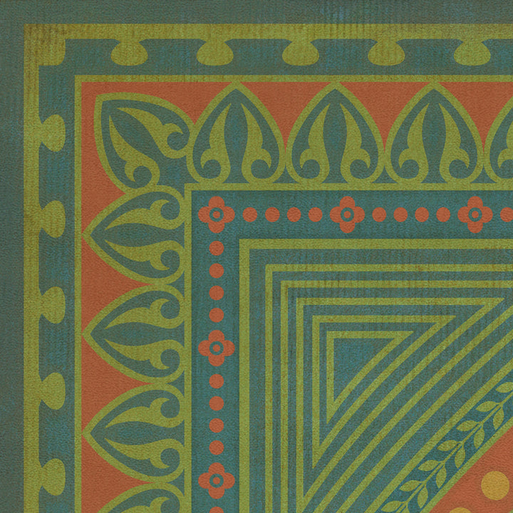 Vintage Vinyl Floorcloth Rug (Pattern 75 Guard Friendship)