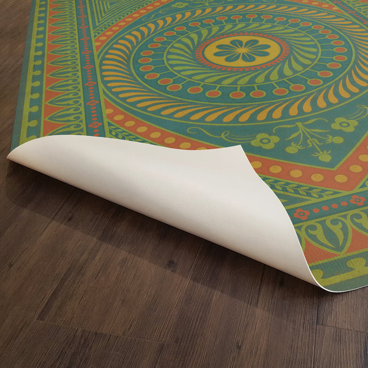 Vintage Vinyl Floorcloth Rug (Pattern 75 Guard Friendship)