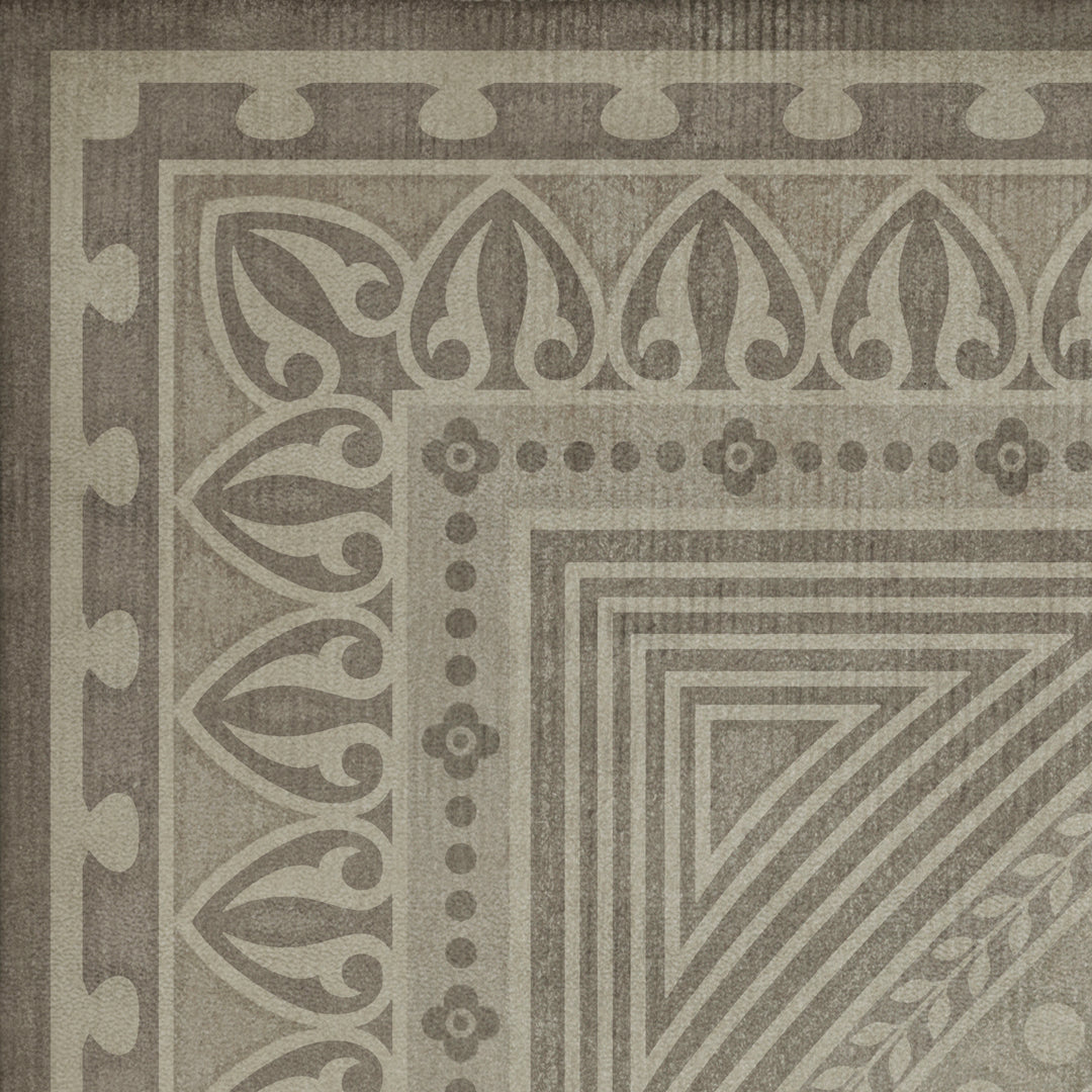 Vintage Vinyl Floorcloth Rug (Pattern 75 Practice What is Just)