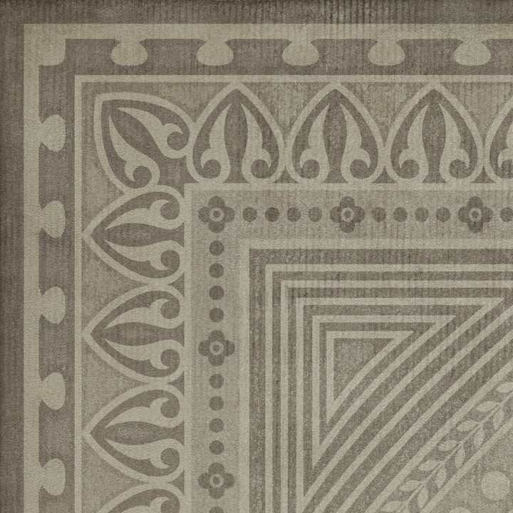 Vintage Vinyl Floorcloth Rug (Pattern 75 Practice What is Just)