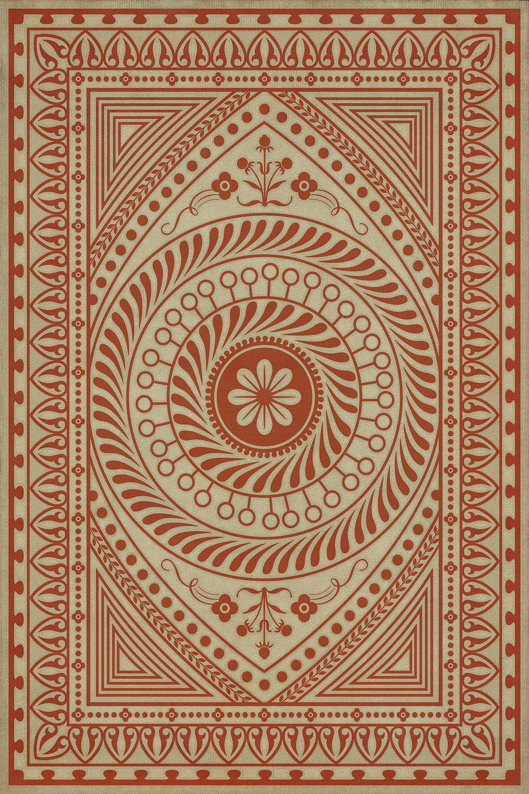 Vintage Vinyl Floorcloth Rug (Pattern 75 Praise Hope)