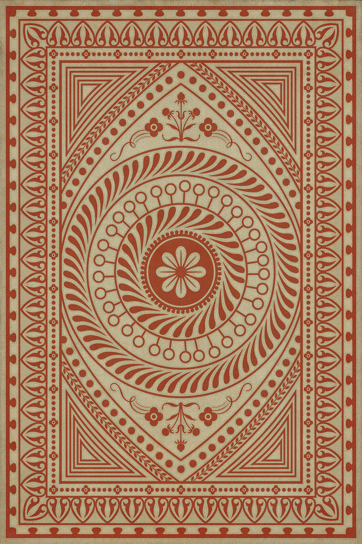 Vintage Vinyl Floorcloth Rug (Pattern 75 Praise Hope)