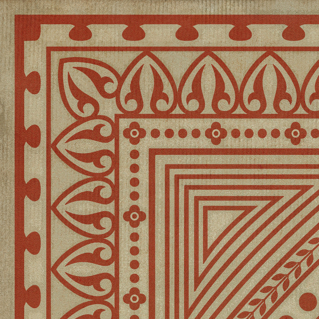 Vintage Vinyl Floorcloth Rug (Pattern 75 Praise Hope)