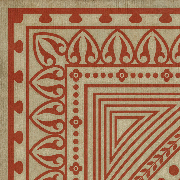 Vintage Vinyl Floorcloth Rug (Pattern 75 Praise Hope)