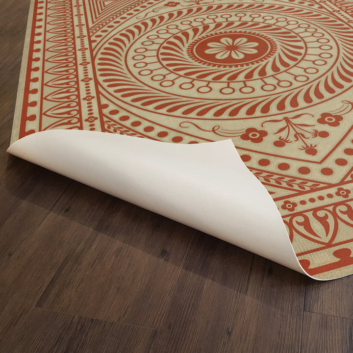 Vintage Vinyl Floorcloth Rug (Pattern 75 Praise Hope)