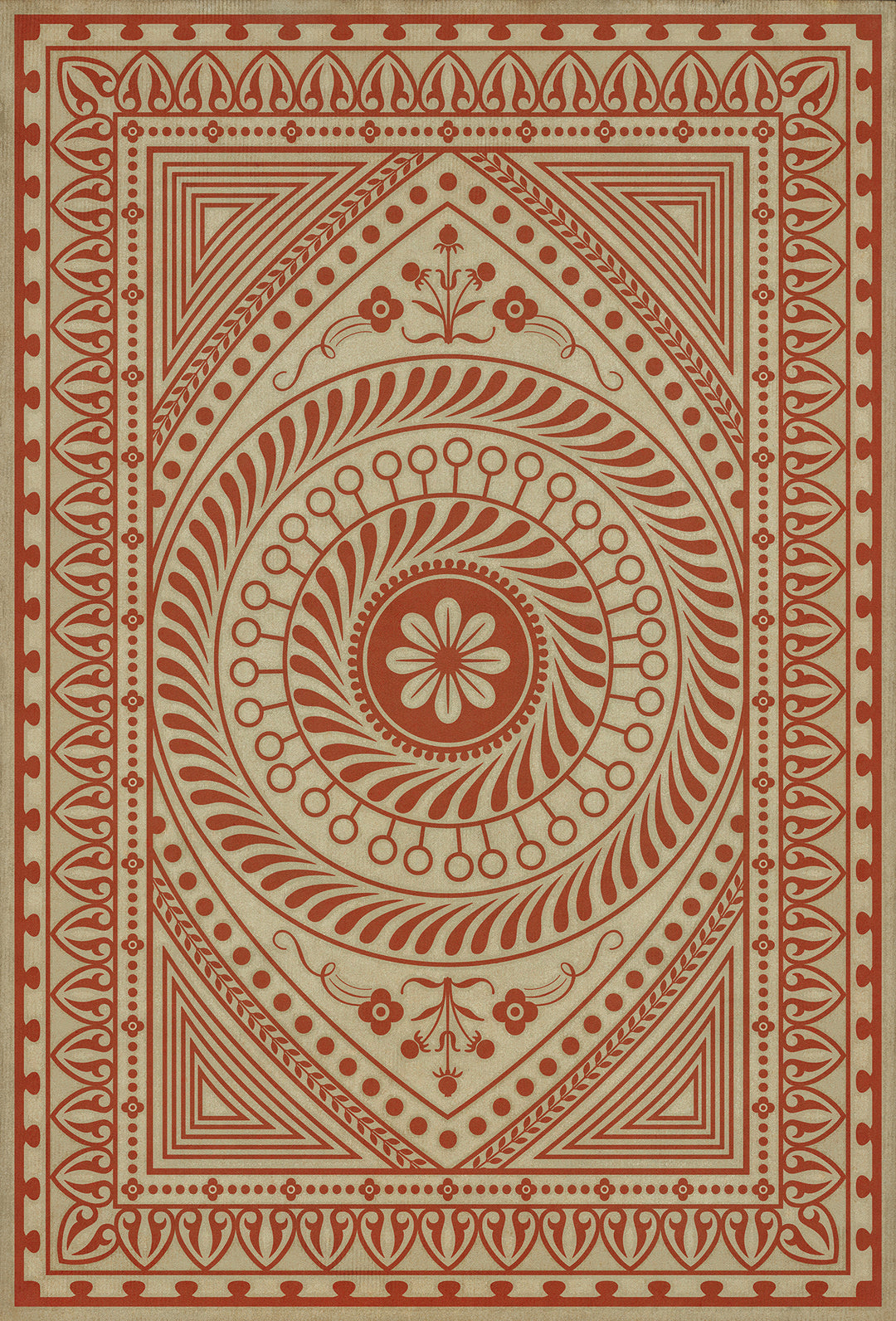 Vintage Vinyl Floorcloth Rug (Pattern 75 Praise Hope)