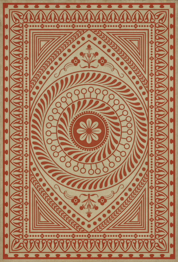 Vintage Vinyl Floorcloth Rug (Pattern 75 Praise Hope)