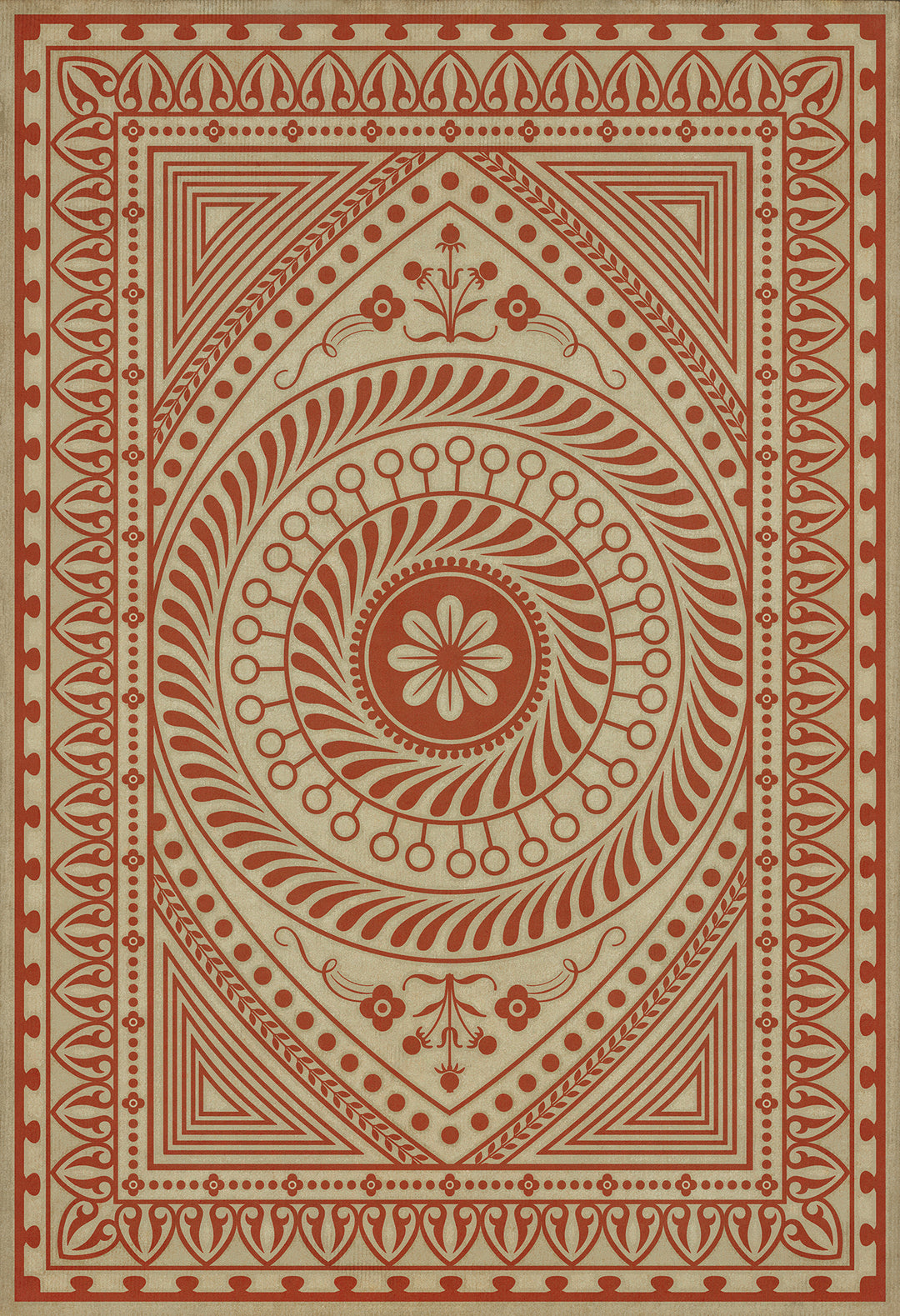 Vintage Vinyl Floorcloth Rug (Pattern 75 Praise Hope)