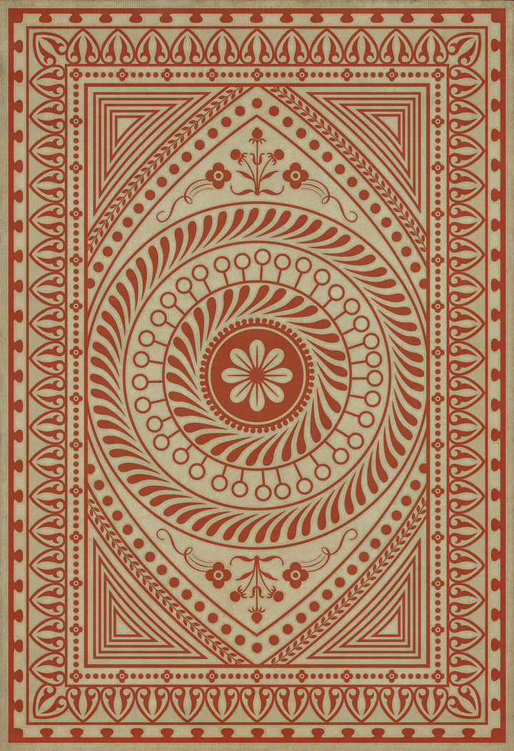Vintage Vinyl Floorcloth Rug (Pattern 75 Praise Hope)